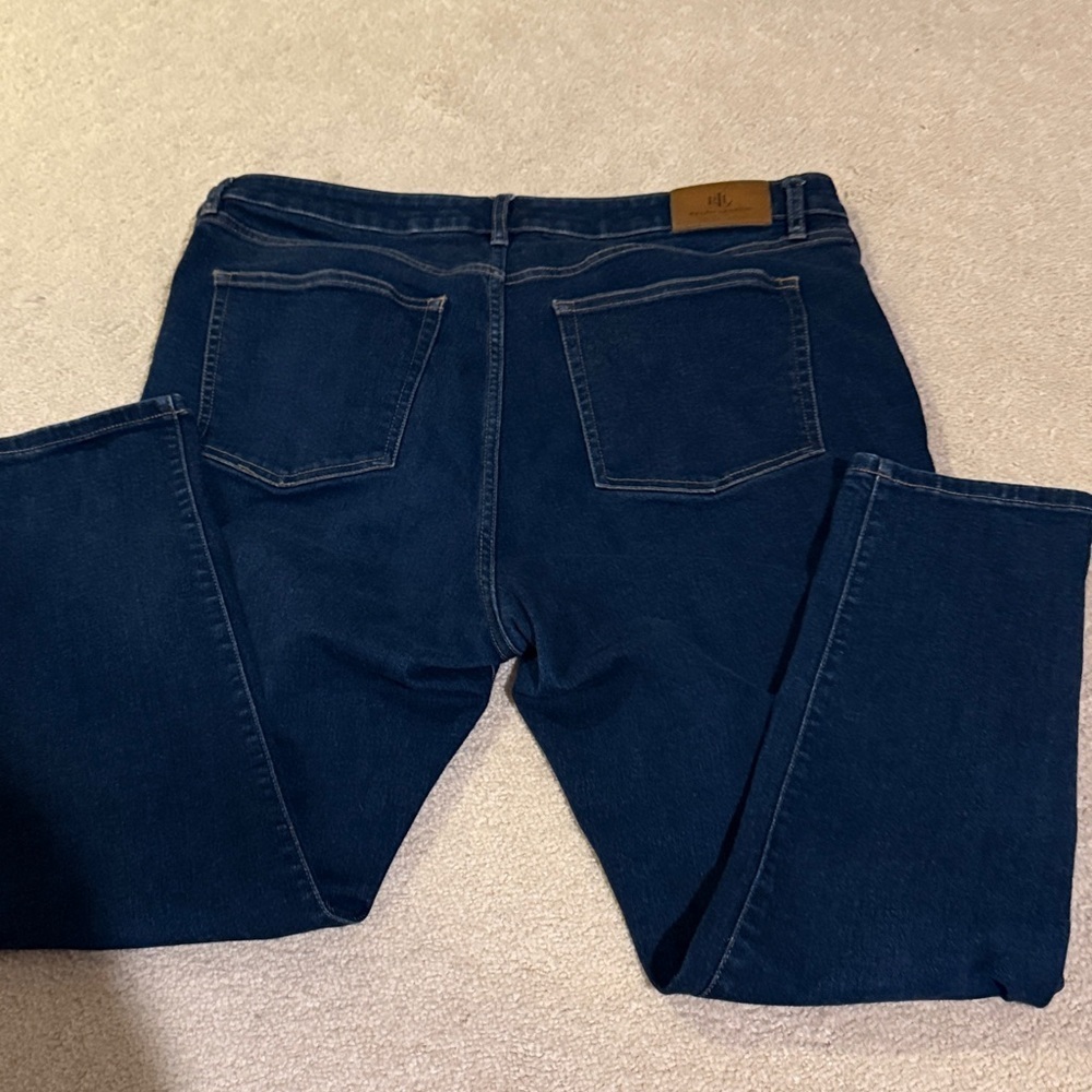 Lauren Ralph Lauren Dark Blue Straight Leg Jeans - Picture 6 of 6